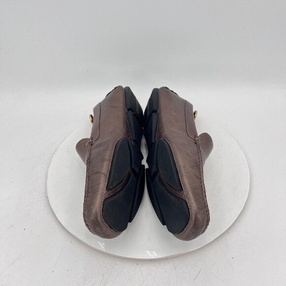 Donald J Pliner Vieto Men Size 11M Gold leather Slip On Loafer Casual Shoes - Picture 7 of 14